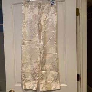 NWT Old Navy Creme Colored Silky Pajama Bottoms